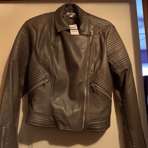Bar lll NWT Moto Quilted jacket gray XL